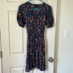 Lucky Brand Printed Floral Wrap Dress